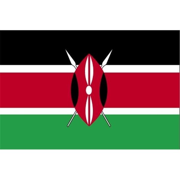Annin Flagmakers Annin Flagmakers 194455 5 ft. X 8 ft. Nyl-Glo Kenya Flag 194455
